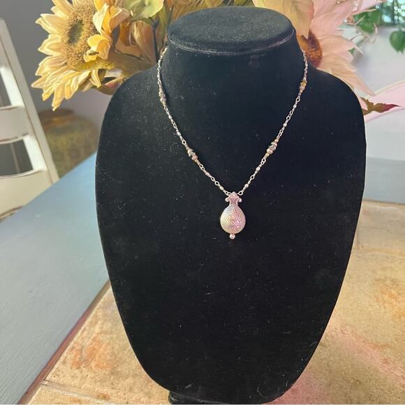 Brighton Silver Tone Reversible Necklace - Picture 4 of 8